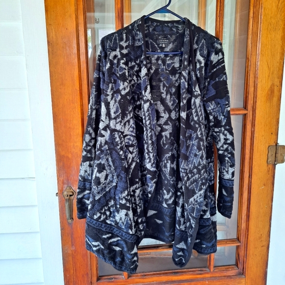 Lucky Brand Sweaters - Lucky Brand Women's Fuzzy Waterfall Cardigan Large